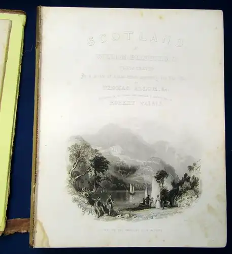 William Beattie Scotland 2 Bände 160 Stahlstiche o.J. um 1840 Reiseführer js