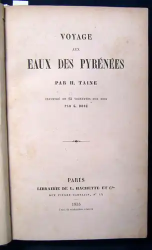 Taine Voyage aux eaux des Pyre'ne'es 64 Holzstiche v. Gustav Dore EA 1855 js