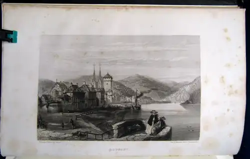 Texier Voayge Pittoresque Sur Les Bords Du Rhin 24 Stahlstiche 1858 Dekorativ js