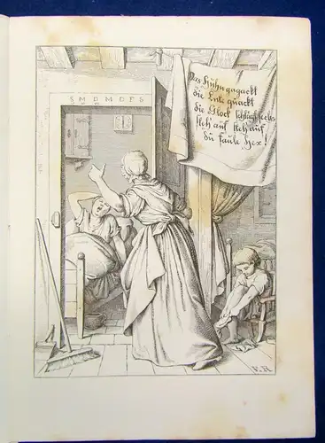 Die Ammen- Uhr aus des Knaben Wunderhorn o.J. 1843 selten Holzschnitte js