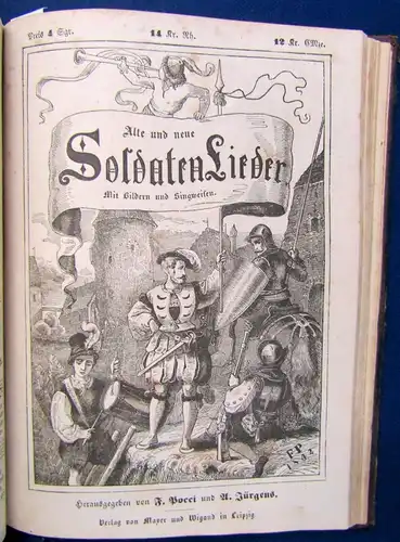 Richter Alte und neue Studenten Lieder mit Bildern und Singweisen o.J.1844 EA js