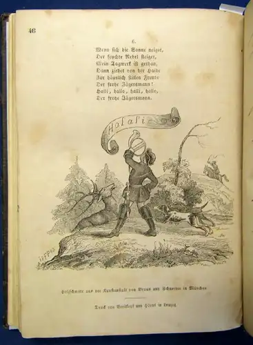 Richter Alte und neue Studenten Lieder mit Bildern und Singweisen o.J.1844 EA js