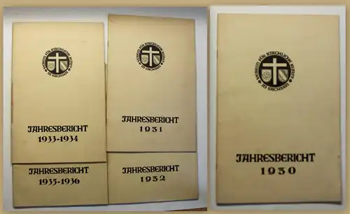 Original Jahresbichte Verein für kirchliche Kunst in Sachsen 1930-36 5 Hefte sf