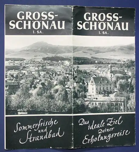Original Prospekt Grosschönau 1937 Ortskunde Sachsen Saxonica Geschichte sf