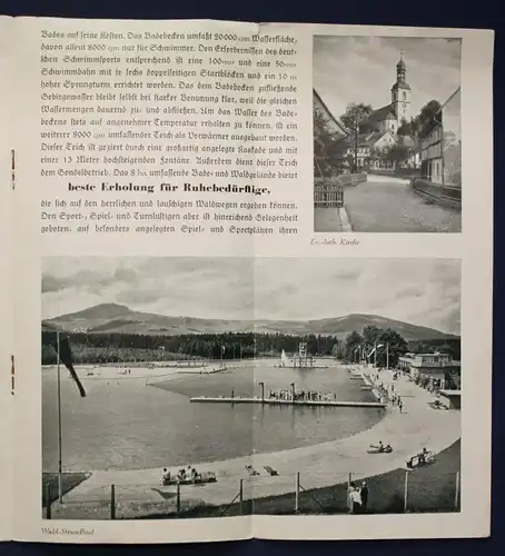 Original Prospekt Grosschönau 1937 Ortskunde Sachsen Saxonica Geschichte sf