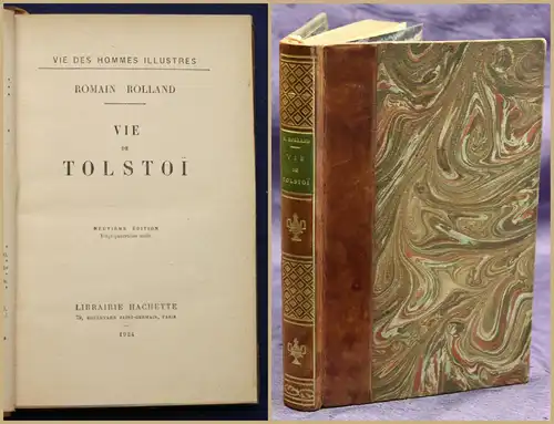 Rolland Vie de Tolstoi Neuvieme edition 1924 Belletristik Klassiker Literatur sf