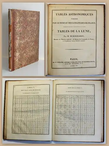 Burckhardt Tables de la Lune Mondtafeln 1812 Astronomie Erstausgabe EA rara xz