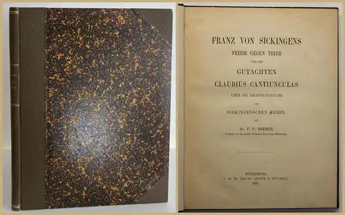 Bremer Franz Von Sickingens Fehde Gegen Trier 1885 Geschichte Feldzug Politik sf