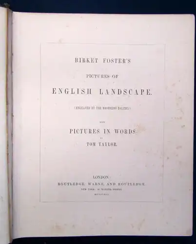 Foster Pictures Of English Landscape 1863 Pictures in Words by Tom Tailor  js