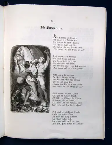 Vogl. Balladen und Bergmanns - Lieder 1856 Musik Kultur Kunst Gesang sf