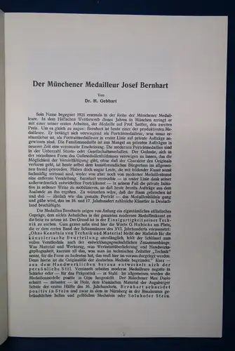 Gebhart Der Münchner Medailleur Josef Bernhart 1932 Münzen Zeitgeschichte js