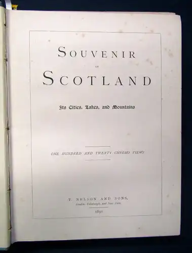 Souvenir of Scotland 1891 Landeskunde Geografie Schottland Kunst Kultur sf