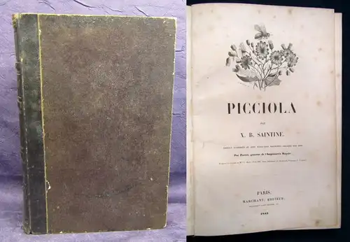 Saintine Picciola mit 150 Abbildungen von Porret 1843 Belletristik Geschichte js