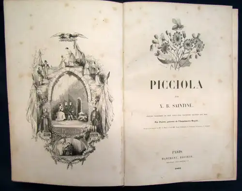 Saintine Picciola mit 150 Abbildungen von Porret 1843 Belletristik Geschichte js