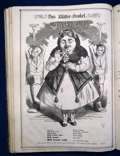 Kladderadatsch Humoritisch- satyrisches Wochenblatt 20. Jhg Heft 1-60 1867 sf