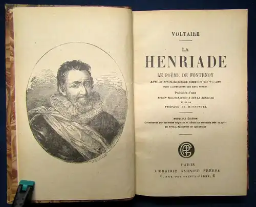 Voltaire La Henriade um 1925 Le Poeme De Fontenoy Literatur französisch js