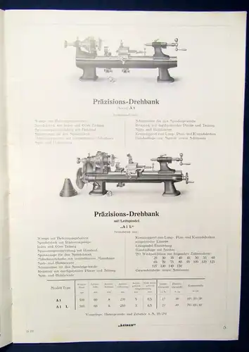 Or. Prospekt Maschinenhalle Wagner Hochleistungs-Schnellhobelmaschine 1920  js