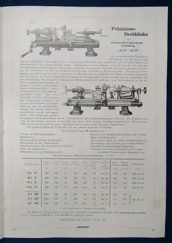 Hermann Haelbig Or. Katalog Prospekt Präzisions-Drehbänke um 1920 Handwerk js