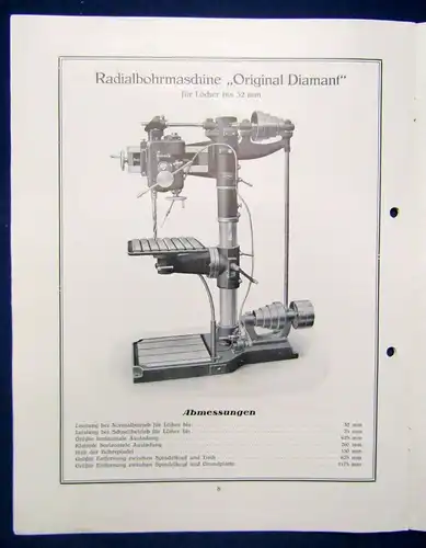 Or. Prospekt Diamant Schnellbohrmaschinen Richard Heinrich & Co. um 1920  js