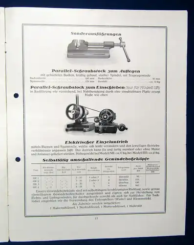 Or. Prospekt Diamant Schnellbohrmaschinen Richard Heinrich & Co. um 1920  js