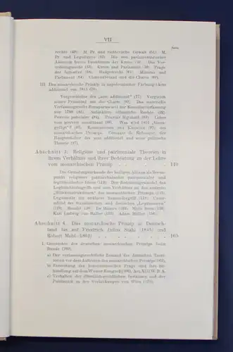 Meissner Die Lehre vom Monarchischen Prinzip 1969 Reprint von 1913 Politik js