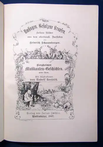 Schaumberger Bergheimer Musikanten - Geschichten 1. Band 1897 Kultur sf