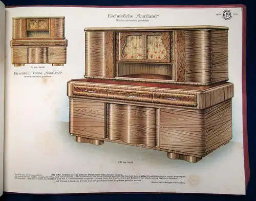 Orig. Möbelkatalog Lippische Möbelfabrik Detmold um 1930 Art Deco Chippendale sf