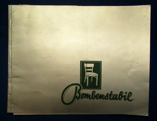 Original Möbelkatalog von Bombenstabil um 1930 Bauhaus Art Deco Chippendale sf