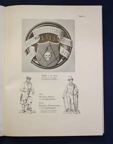 Festschrift Die Geschichte der Innung der Baumeister zu Dresden 1913 Handel js