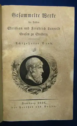 Gesammelte Werke der Brüder Christian u. Leopold Graf zu Stolberg 1827 20 Bde js