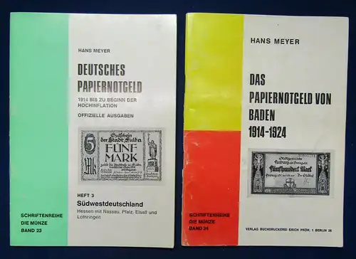 Meyer Deutsches Papiernotgeld von Baden+ Heft 3 Südwestdeutschland 1973 js