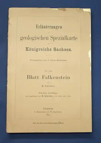 Erläuterungen zur geologischen Spezialkarte Blatt Falkenstein 1915  Nr. 144  js