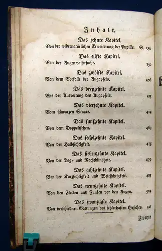 Richter Anfangsgründe der Wundarzneikunst 3. Band 1804 Ophtalmologie Medizin sf