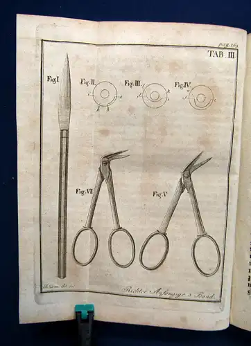 Richter Anfangsgründe der Wundarzneikunst 3. Band 1804 Ophtalmologie Medizin sf