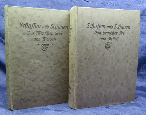 Giesecke-Teubner Schaffen und Schauen 2 Bde 1914 Belletristik Leben Literatur sf