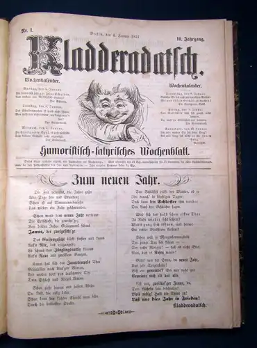Kladderadatsch 10. Jahrgang 60. Nr. 1857 Humoristisch-satirisches Wochenblatt sf