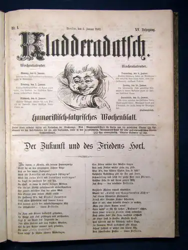 Kladderadatsch 15. Jahrgang 60. Nr. 1862 Humoristisch-satirisches Wochenblatt sf