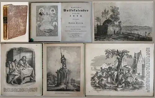 Nieritz -Sächsischer Volkskalender für das Jahr 1842+43 -Landeskunde Sachsen xz