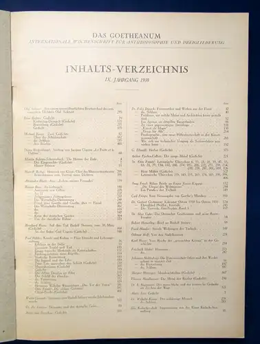 Das Goetheanum Wochenschrift für Anthroposophie u. Dreigliederung 9.Jg. 1930 js