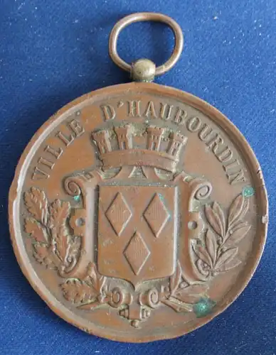 Medaille Ville D'Haubourdin - Gymnastique um 1890 Frankreich Bronze sf