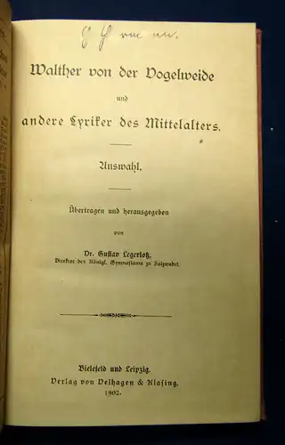 Sammlung deutscher Schulausgaben 2 Bde (Lieferung 45/46) 1902/05 Belletristik sf