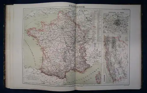 Geografie Bilder- Atlas Bd 8 Ergänzungswerk zu jedem Conversations-Lexikon js