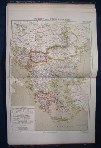 Geografie Bilder- Atlas Bd 8 Ergänzungswerk zu jedem Conversations-Lexikon js