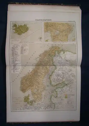 Geografie Bilder- Atlas Bd 8 Ergänzungswerk zu jedem Conversations-Lexikon js