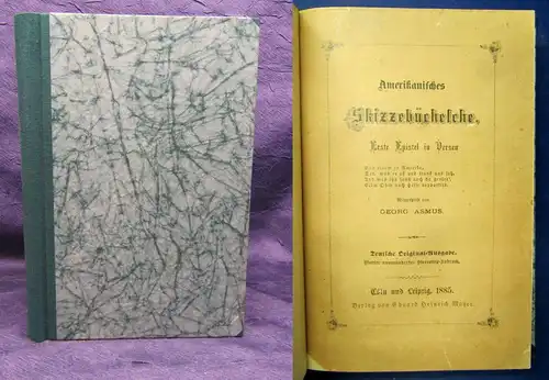 Asmus Amerikanisches Skizzenbüchelche Erste Epistel in Versen 1885 Lyrik js