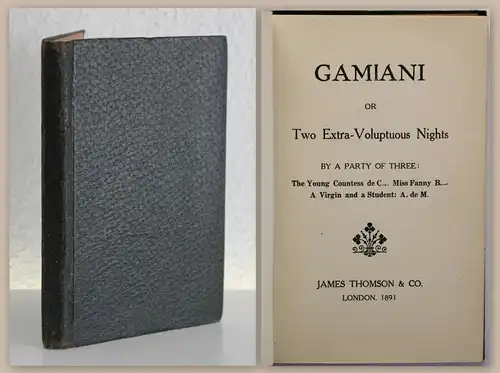Musset Gamiani Two Extra-Voluptuous Nights 1891 Zwei tolle Nächte Erotik Roman