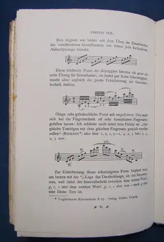 Bandmann Die Gewichtstechnik des Klavierspiels 1907 Anleitung Fachwissen js
