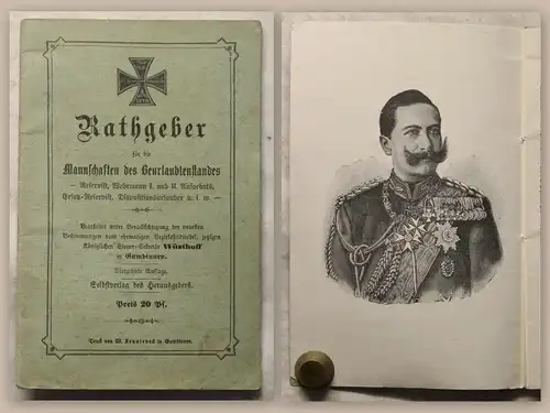 Wüsthoff Rathgeber für die Mannschaften des Beurlaubtenstandes 1902 Militär xz