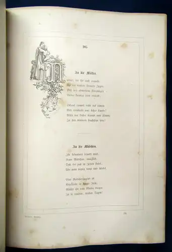 Uhlands Gedichte 1867 mit Holzschnitten Weltliteratur Klassiker Dichter js