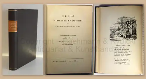 Hebel Alemannische Gedichte für Freunde ländlicher Natur und Sitten 1929 xz